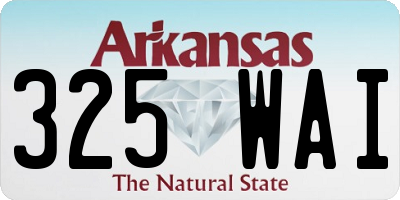 AR license plate 325WAI