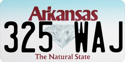 AR license plate 325WAJ