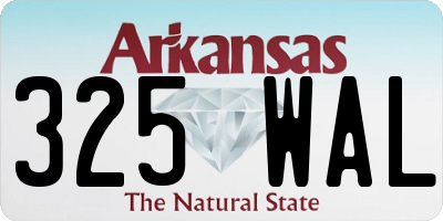 AR license plate 325WAL