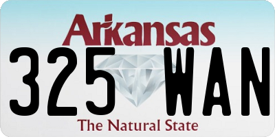 AR license plate 325WAN