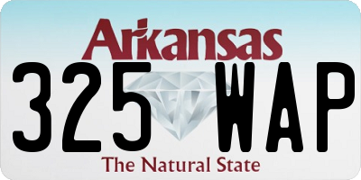 AR license plate 325WAP