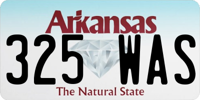 AR license plate 325WAS