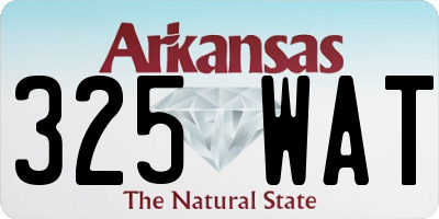 AR license plate 325WAT