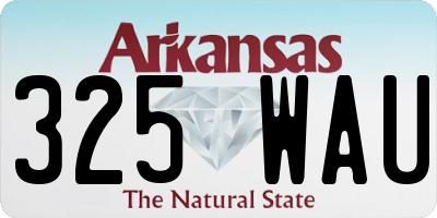 AR license plate 325WAU