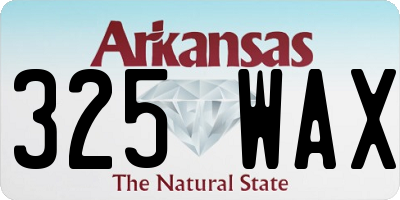 AR license plate 325WAX