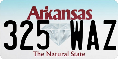 AR license plate 325WAZ