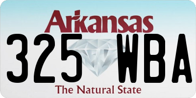 AR license plate 325WBA