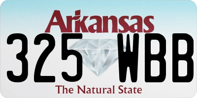 AR license plate 325WBB