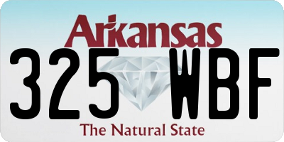 AR license plate 325WBF