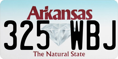 AR license plate 325WBJ