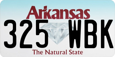 AR license plate 325WBK