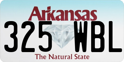 AR license plate 325WBL