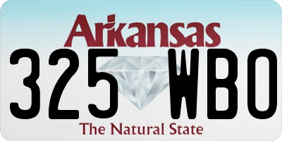 AR license plate 325WBO