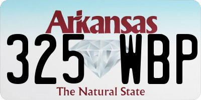 AR license plate 325WBP