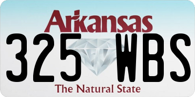AR license plate 325WBS