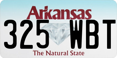 AR license plate 325WBT