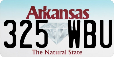 AR license plate 325WBU