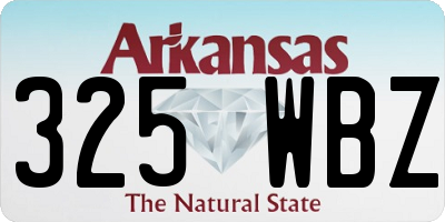 AR license plate 325WBZ