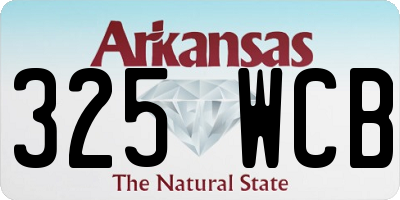 AR license plate 325WCB