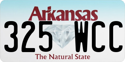 AR license plate 325WCC