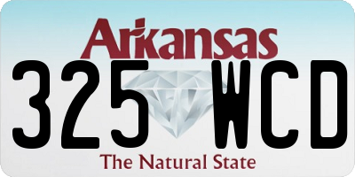 AR license plate 325WCD