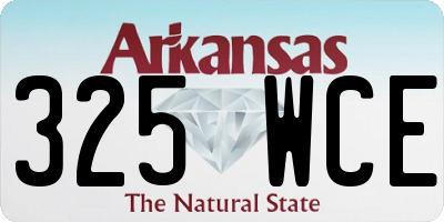 AR license plate 325WCE