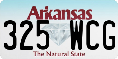 AR license plate 325WCG