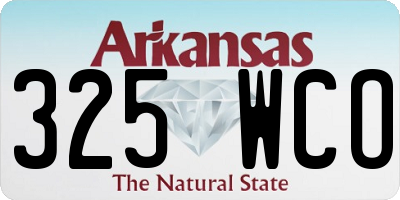 AR license plate 325WCO