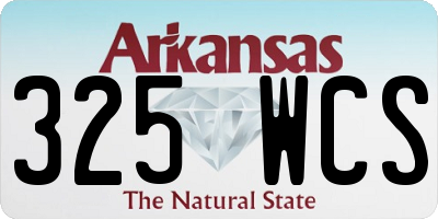 AR license plate 325WCS