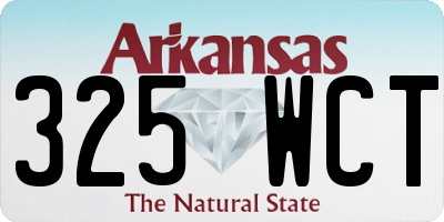 AR license plate 325WCT