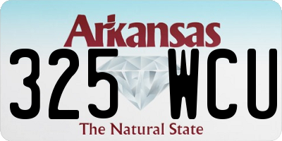 AR license plate 325WCU