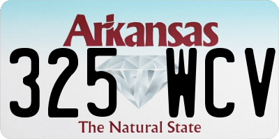 AR license plate 325WCV