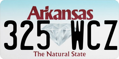 AR license plate 325WCZ