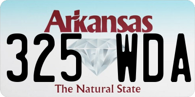 AR license plate 325WDA