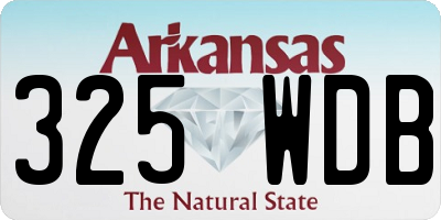 AR license plate 325WDB