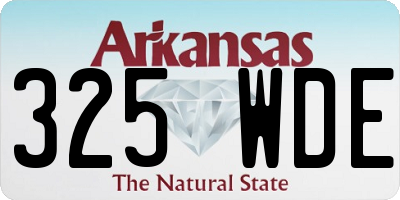 AR license plate 325WDE