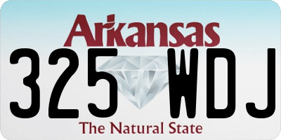 AR license plate 325WDJ