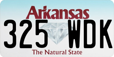 AR license plate 325WDK