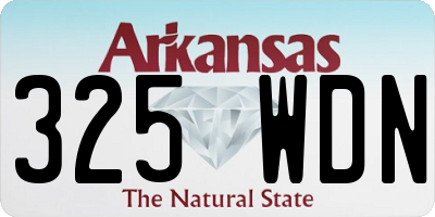 AR license plate 325WDN