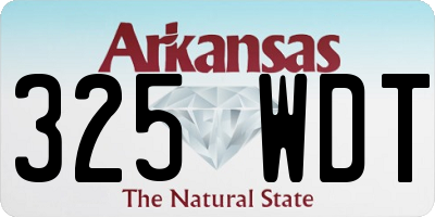 AR license plate 325WDT