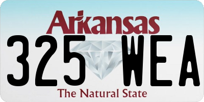 AR license plate 325WEA