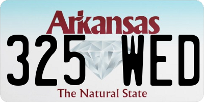 AR license plate 325WED