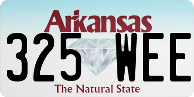 AR license plate 325WEE
