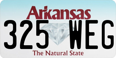AR license plate 325WEG