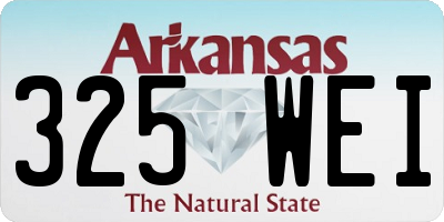 AR license plate 325WEI