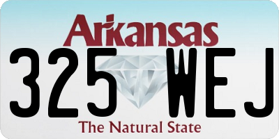 AR license plate 325WEJ