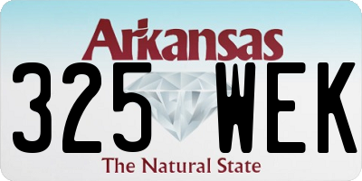 AR license plate 325WEK