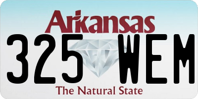AR license plate 325WEM
