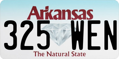 AR license plate 325WEN