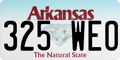 AR license plate 325WEO